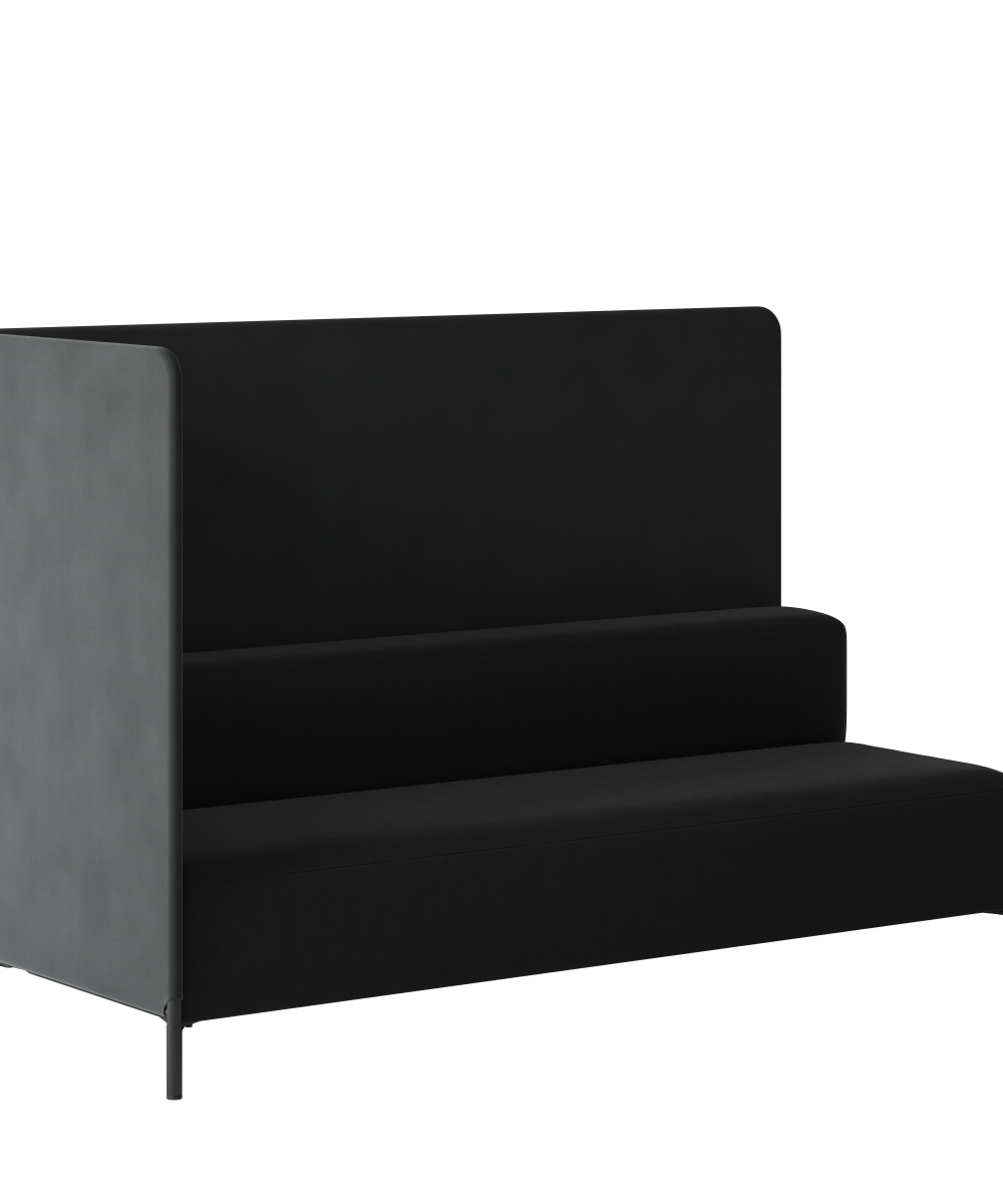 OCEE&FOUR – Soft Seating – FourPeople Stand Alone – 3 Seater - Low Back - Back Panel & Right Side Panel H1370 - Packshot Image 2