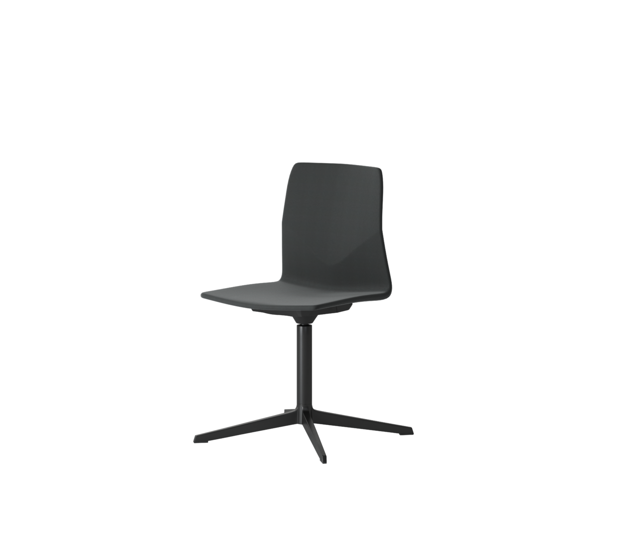 OCEE&FOUR – Chairs – FourCast 2 Evo – Plastic shell - Fully Upholstered - Aluminium Frame - Swivel Frame - Packshot Image 1