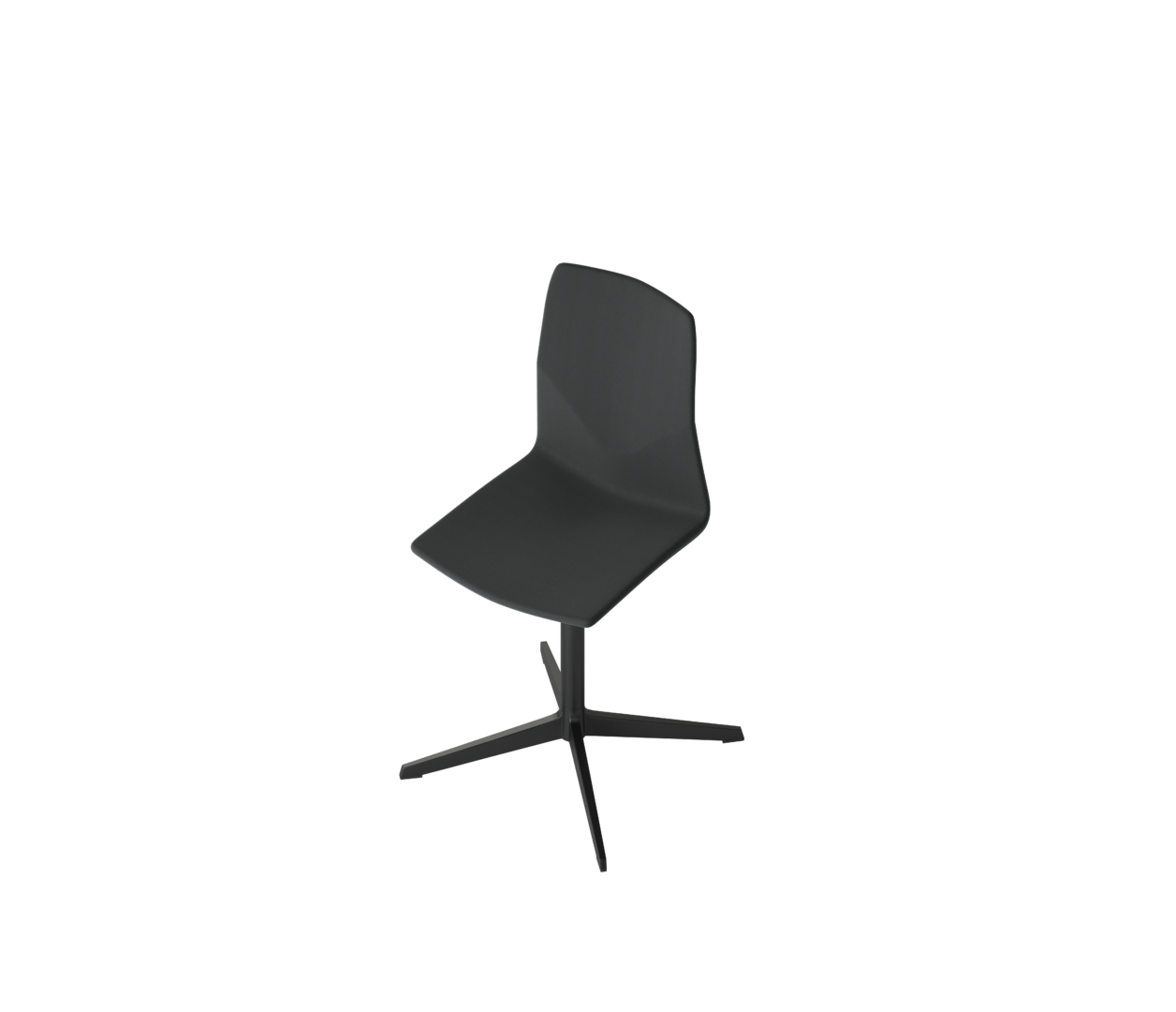 OCEE&FOUR – Chairs – FourCast 2 Evo – Plastic shell - Fully Upholstered - Aluminium Frame - Swivel Frame - Packshot Image 4
