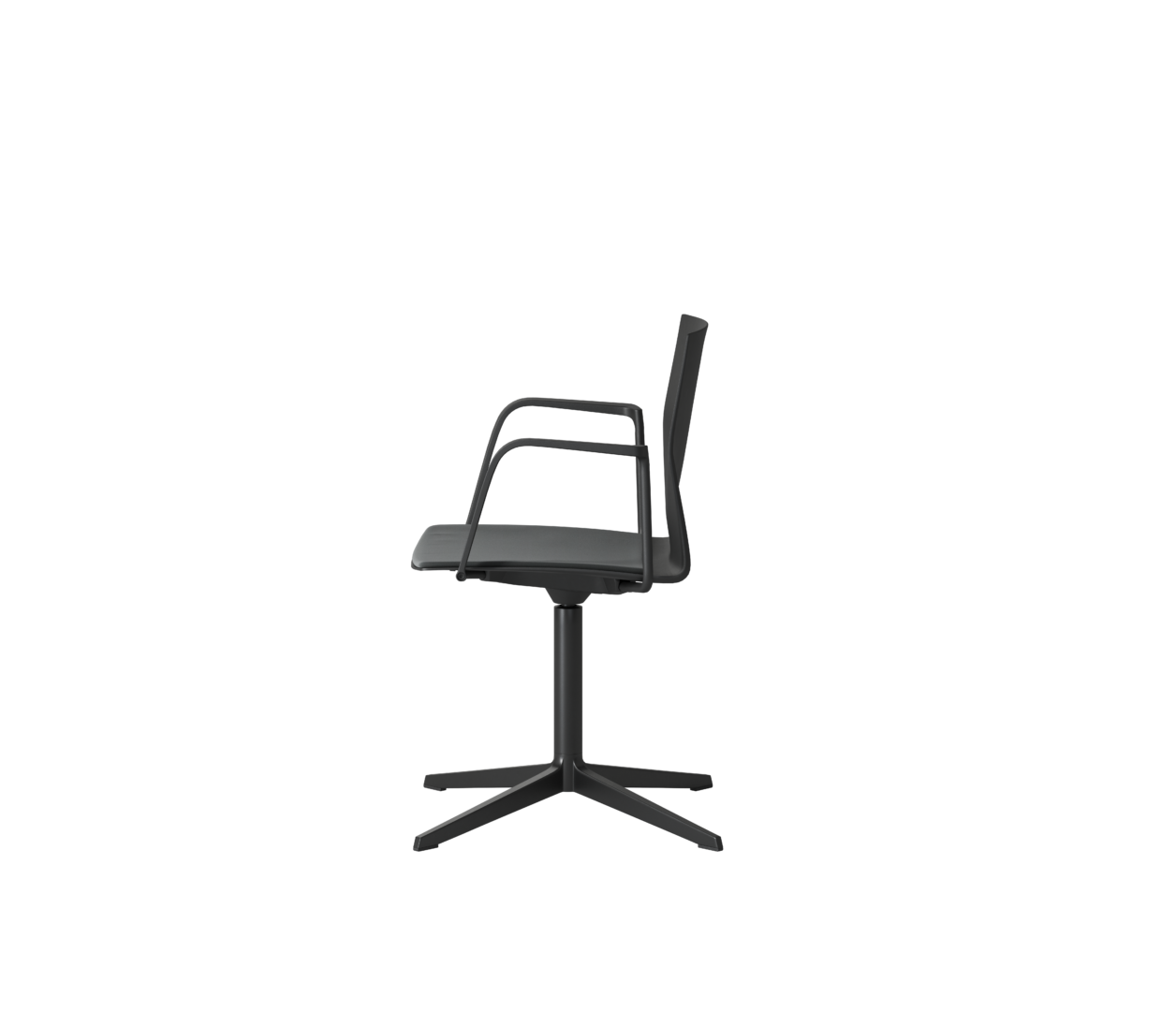 OCEE&FOUR – Chairs – FourCast 2 Evo – Plastic shell - Loop Armrest - Seat Pad - Aluminium Frame - Swivel Frame - Packshot Image 2
