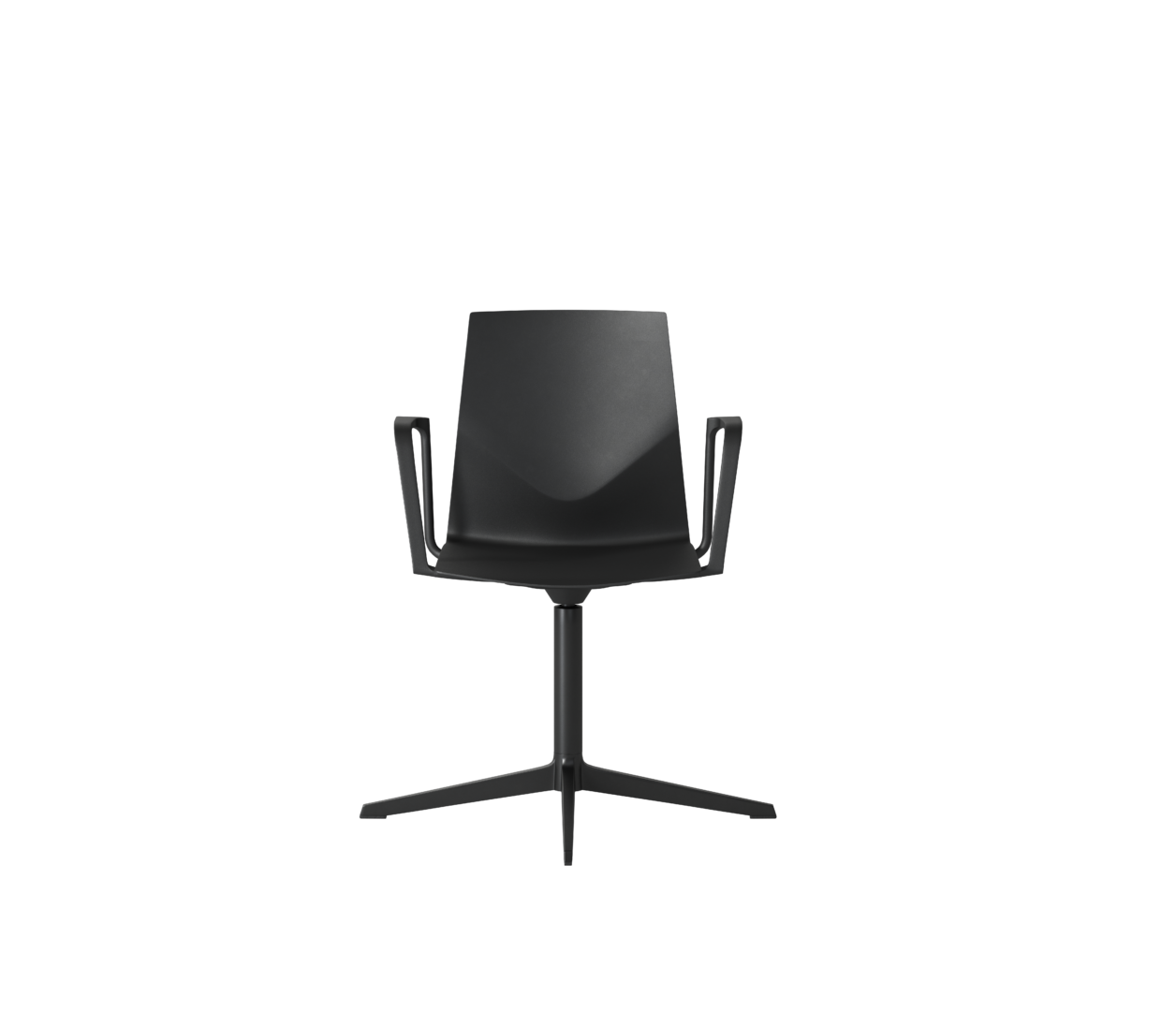 OCEE&FOUR – Chairs – FourCast 2 Evo – Plastic shell - Loop Armrest - Swivel - Packshot Image 2