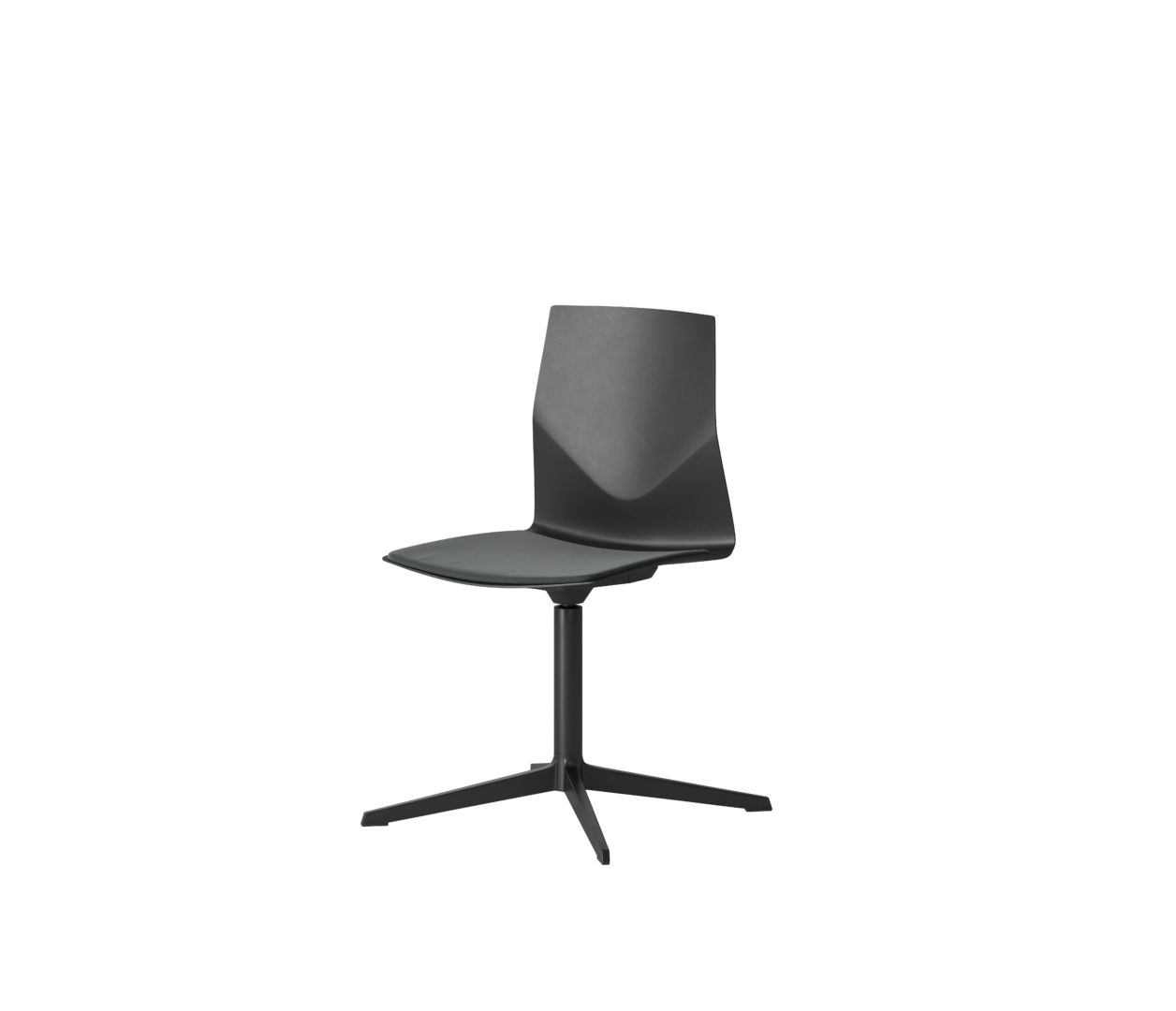 OCEE&FOUR – Chairs – FourCast 2 Evo – Plastic shell - Seat Pad - Aluminium Frame - Swivel Frame - Packshot Image 1