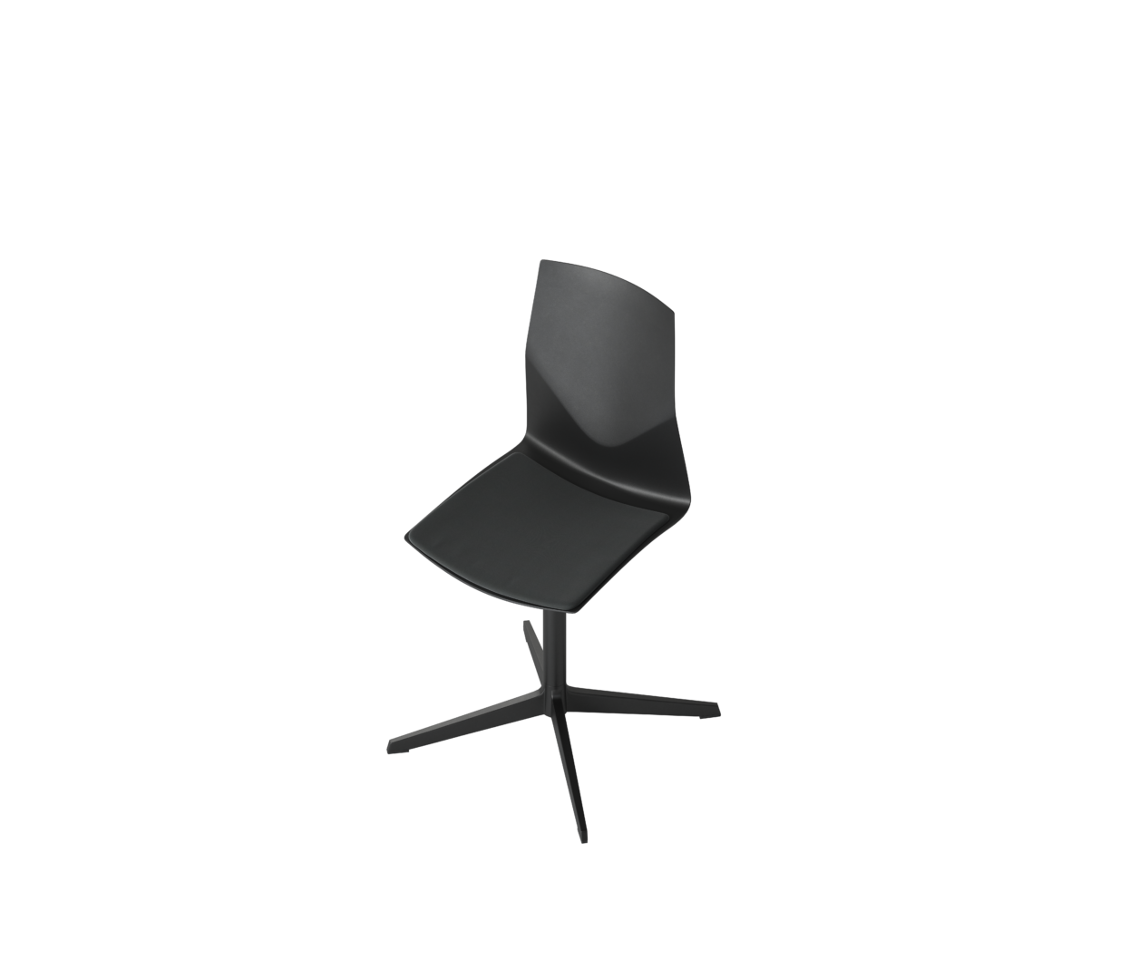 OCEE&FOUR – Chairs – FourCast 2 Evo – Plastic shell - Seat Pad - Aluminium Frame - Swivel Frame - Packshot Image 3