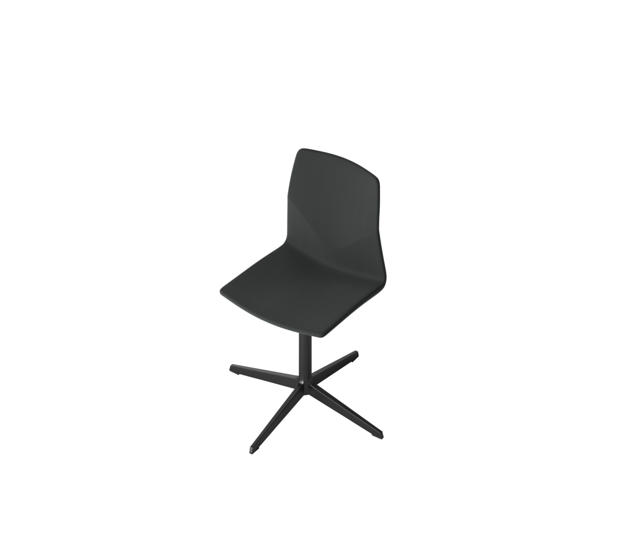 OCEE&FOUR – Chairs – FourCast 2 Lounge – Plastic shell - Fully Upholstered - 4-star Base - Return - Packshot Image 4