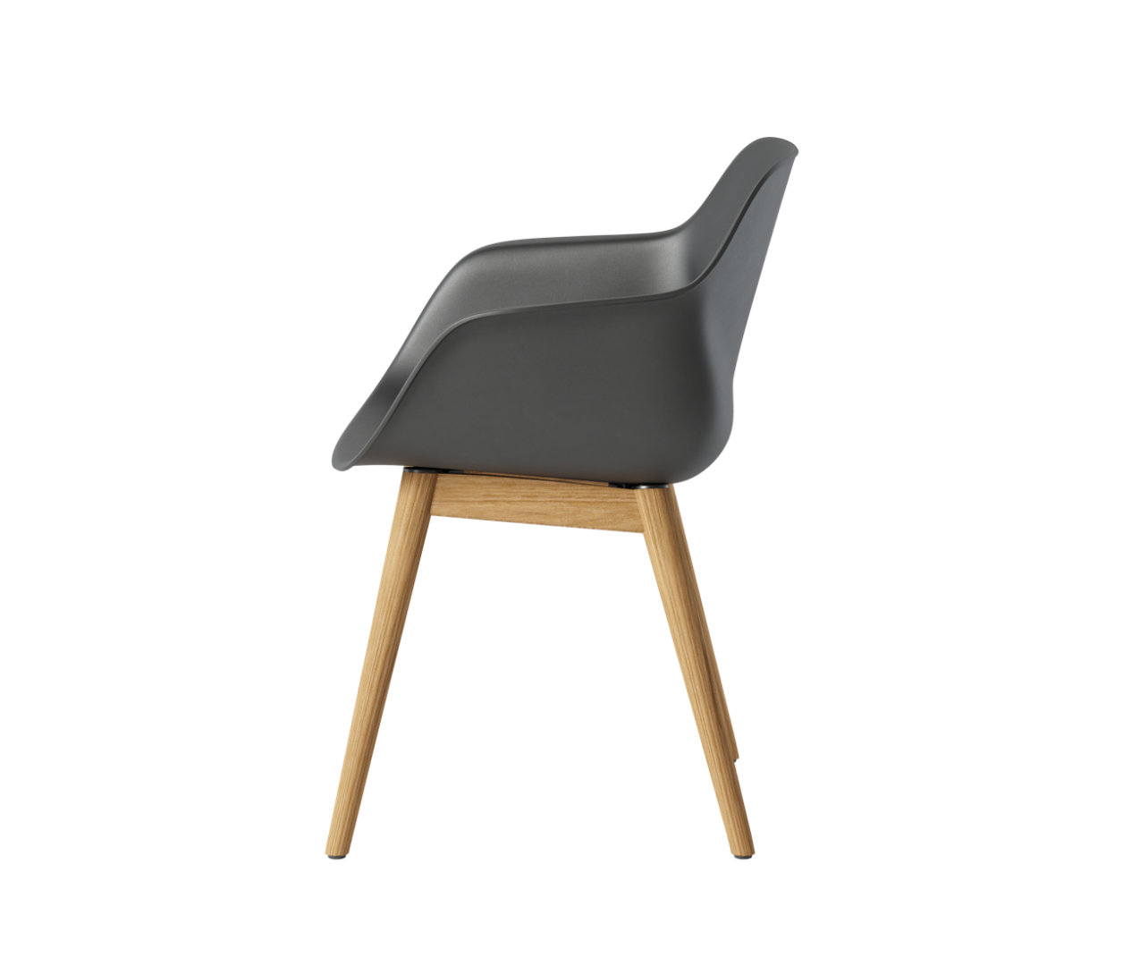 OCEE&FOUR – Chairs – FourMe 44 – Plastic shell - Oak Frame - Packshot Image 1 Large