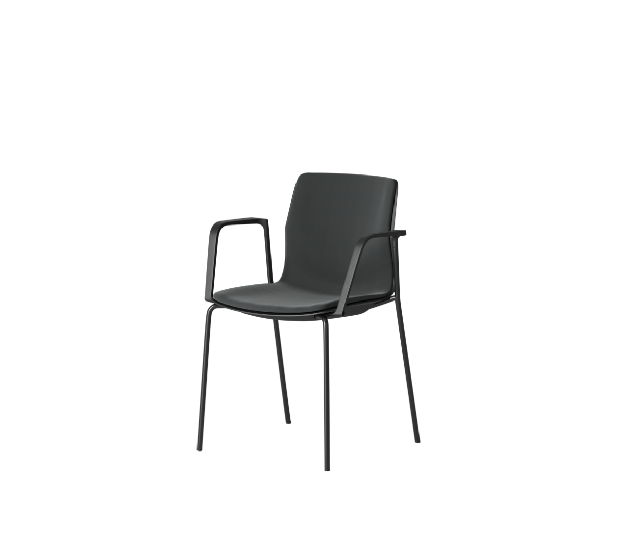 OCEE&FOUR – Chairs – FourSure 44 – Plastic Shell - Inner Upholstery - Loop Armrest - Packshot Image 1 Large