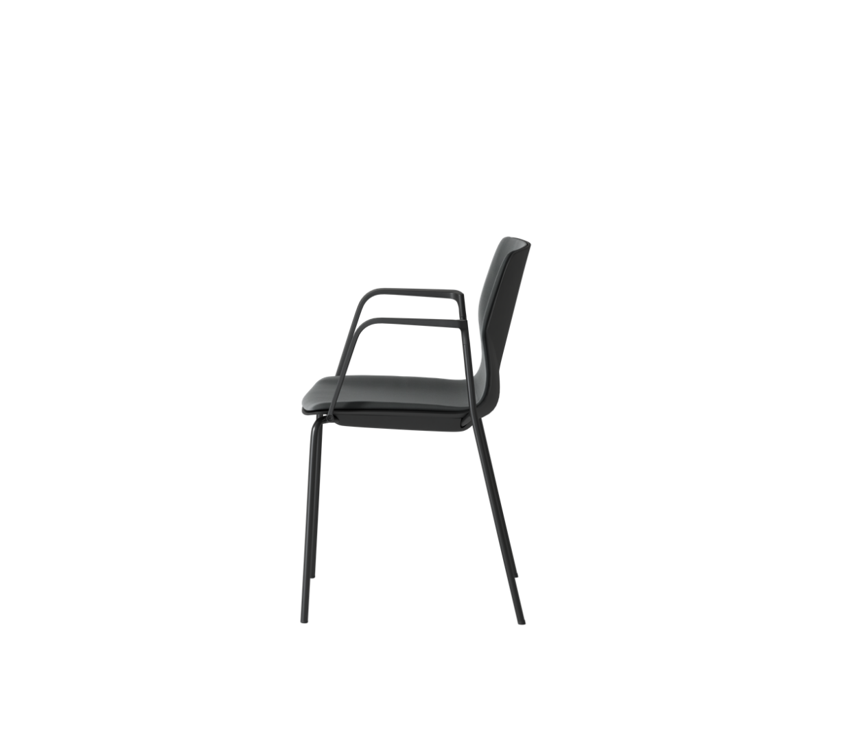 OCEE&FOUR – Chairs – FourSure 44 – Plastic Shell - Inner Upholstery - Loop Armrest - Packshot Image 2 Large