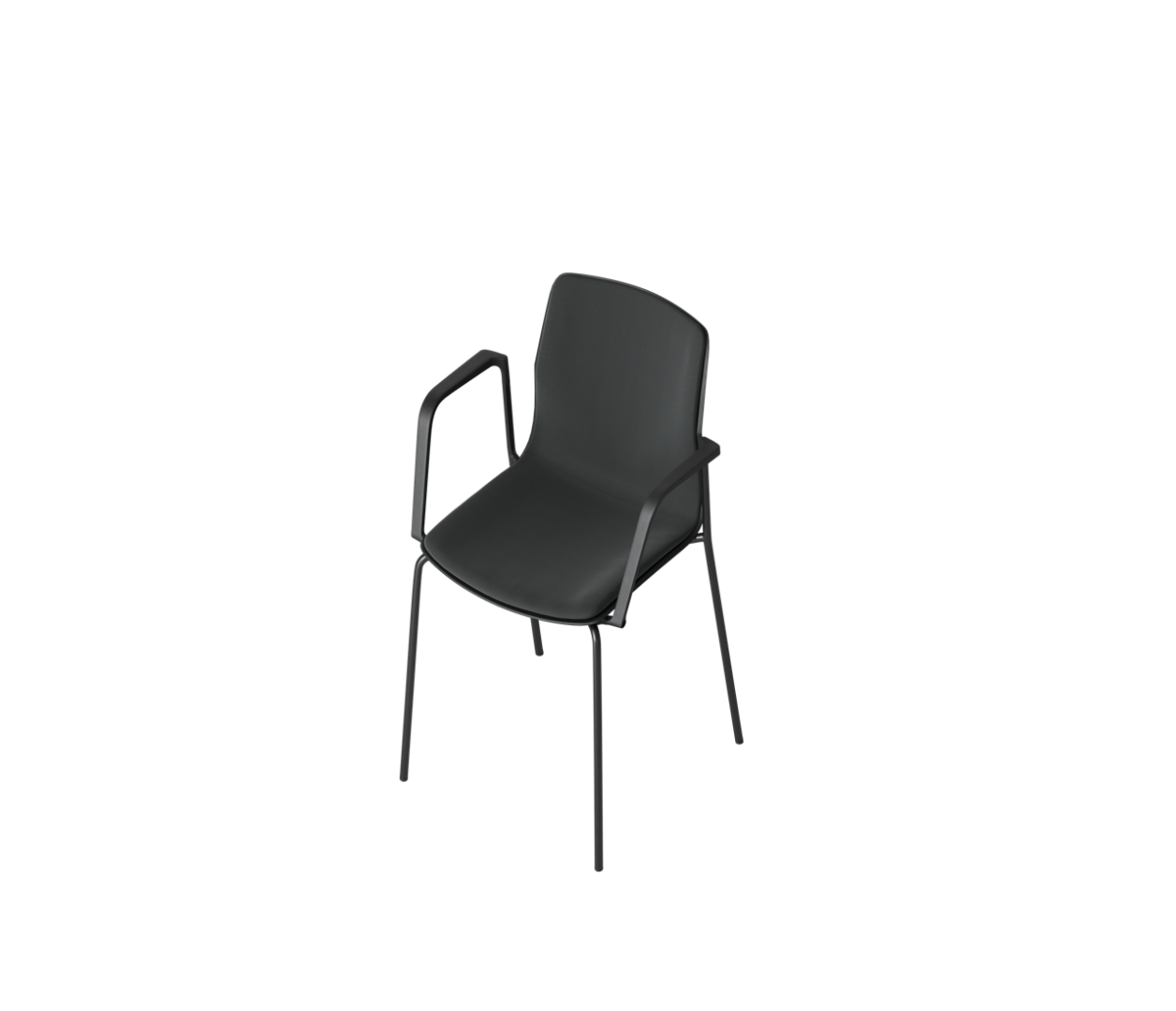 OCEE&FOUR – Chairs – FourSure 44 – Plastic Shell - Inner Upholstery - Loop Armrest - Packshot Image 4 Large