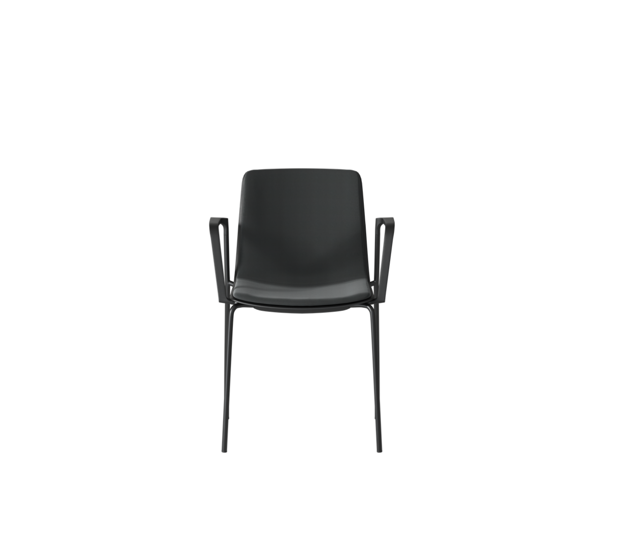OCEE&FOUR – Chairs – FourSure 44 – Plastic Shell - Inner Upholstery - Loop Armrest - Packshot Image 5 Large