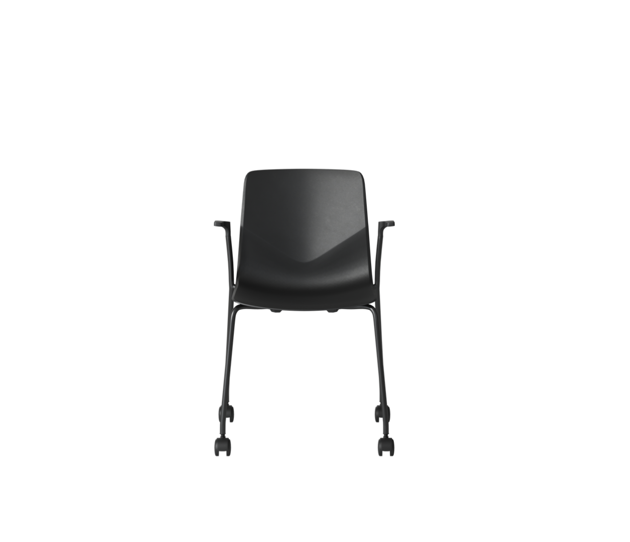 OCEE&FOUR – Chairs – FourSure 77 – Plastic shell - Armrest - Castors - Packshot Image 3 Large