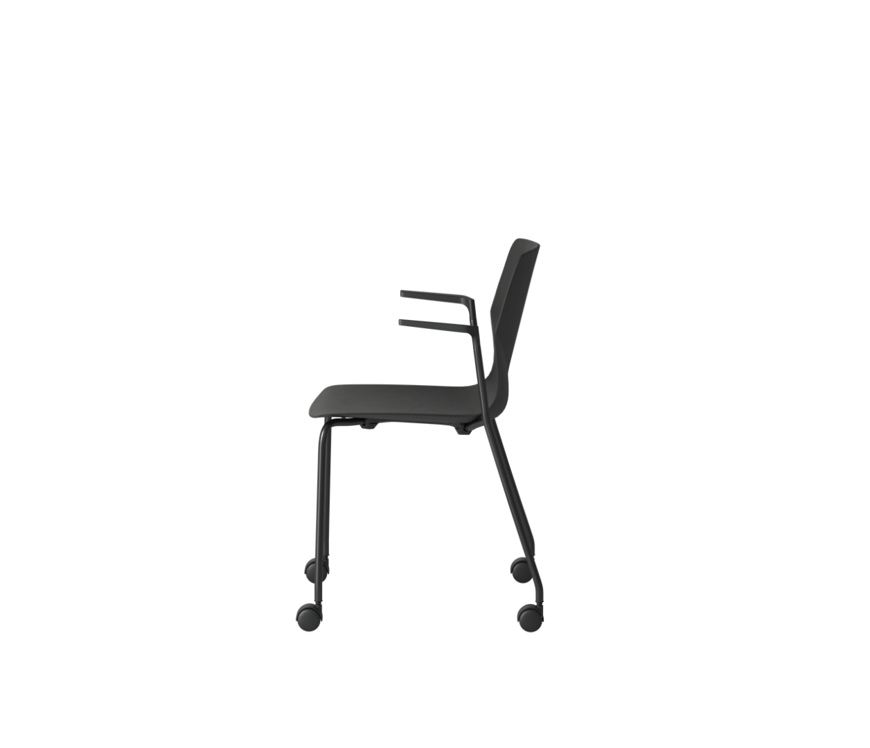 OCEE&FOUR – Chairs – FourSure 77 – Plastic shell - Armrest - Castors - Packshot Image 5 Large