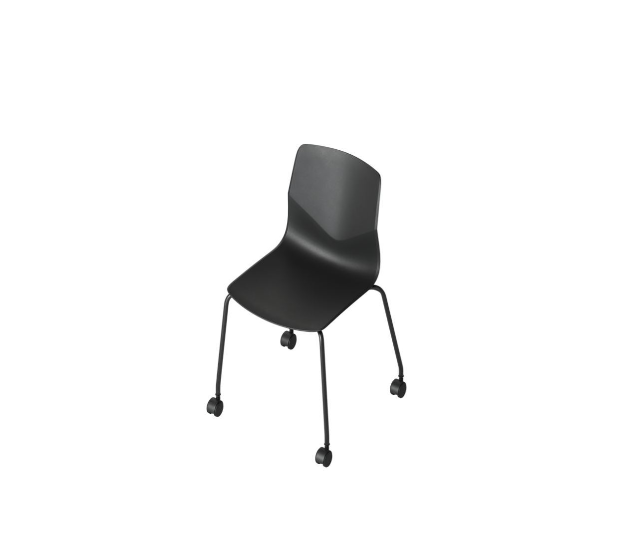 OCEE&FOUR – Chairs – FourSure 77 – Plastic shell - Castors - Packshot Image 2 Large