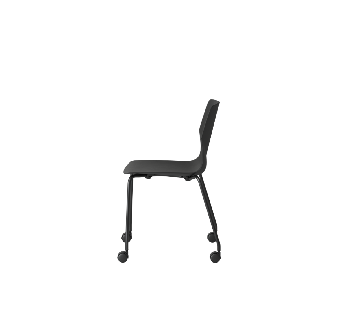 OCEE&FOUR – Chairs – FourSure 77 – Plastic shell - Castors - Packshot Image 5 Large