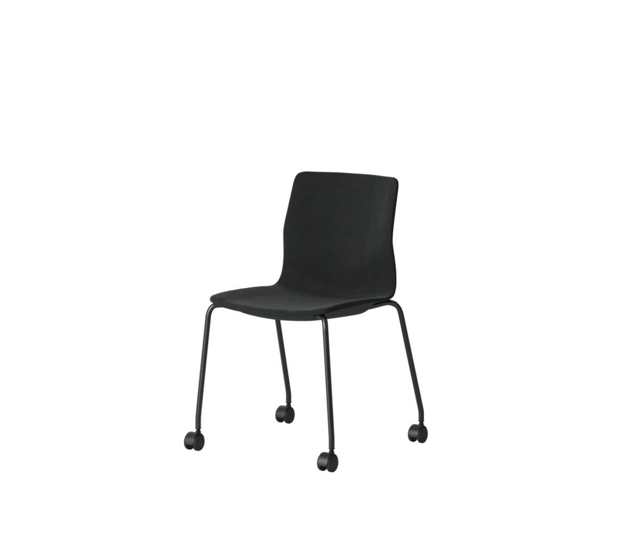 OCEE&FOUR – Chairs – FourSure 77 – Plastic shell - Fully Upholstered - Castors - Packshot Image 1 Large