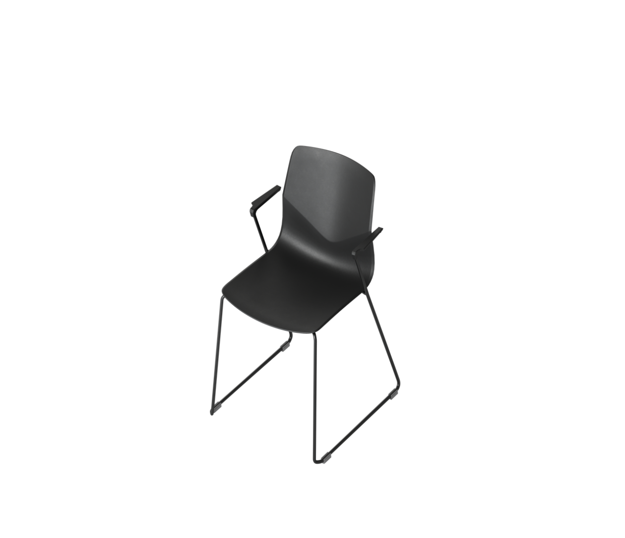 OCEE&FOUR – Chairs – FourSure 88 – Plastic shell - Armrest - Skid frame - Packshot Image 2 Large