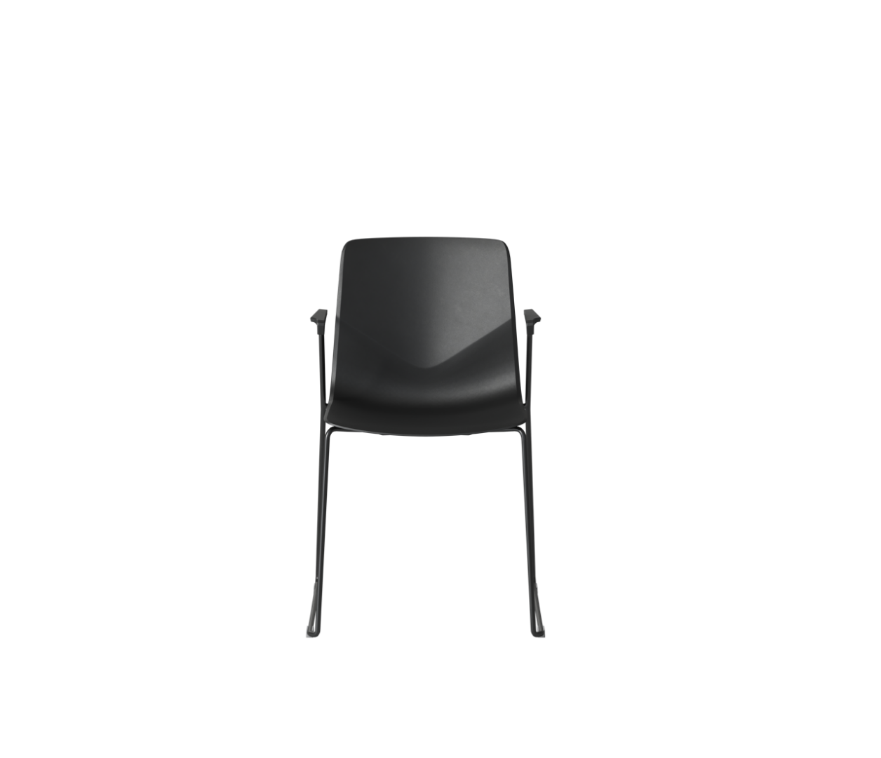 OCEE&FOUR – Chairs – FourSure 88 – Plastic shell - Armrest - Skid frame - Packshot Image 3 Large