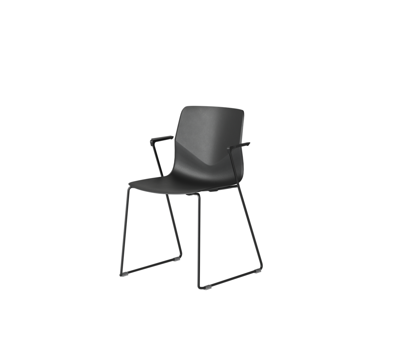 OCEE&FOUR – Chairs – FourSure 88 – Plastic shell - Armrest - Skid frame - Packshot Image 4 Large