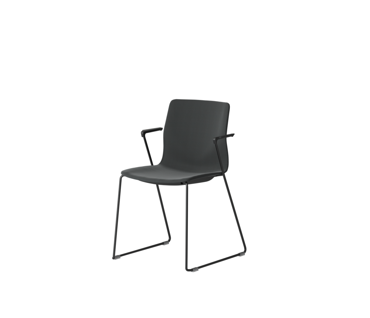 OCEE&FOUR – Chairs – FourSure 88 – Plastic shell - Fully Upholstered - Armrest - Skid frame - Packshot Image 1 Large