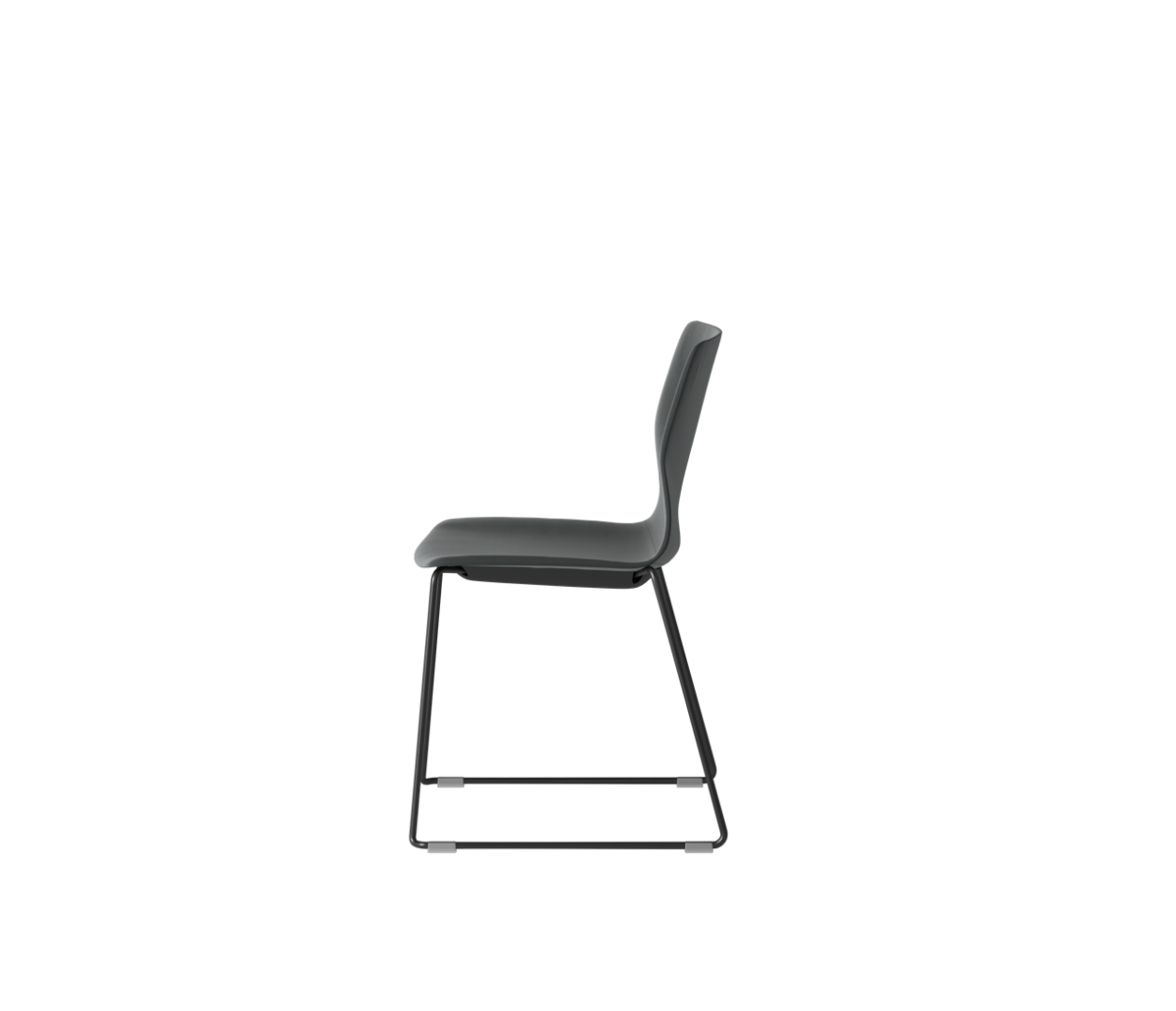 OCEE&FOUR – Chairs – FourSure 88 – Plastic shell - Fully Upholstered - Skid frame - Packshot Image 2 Large