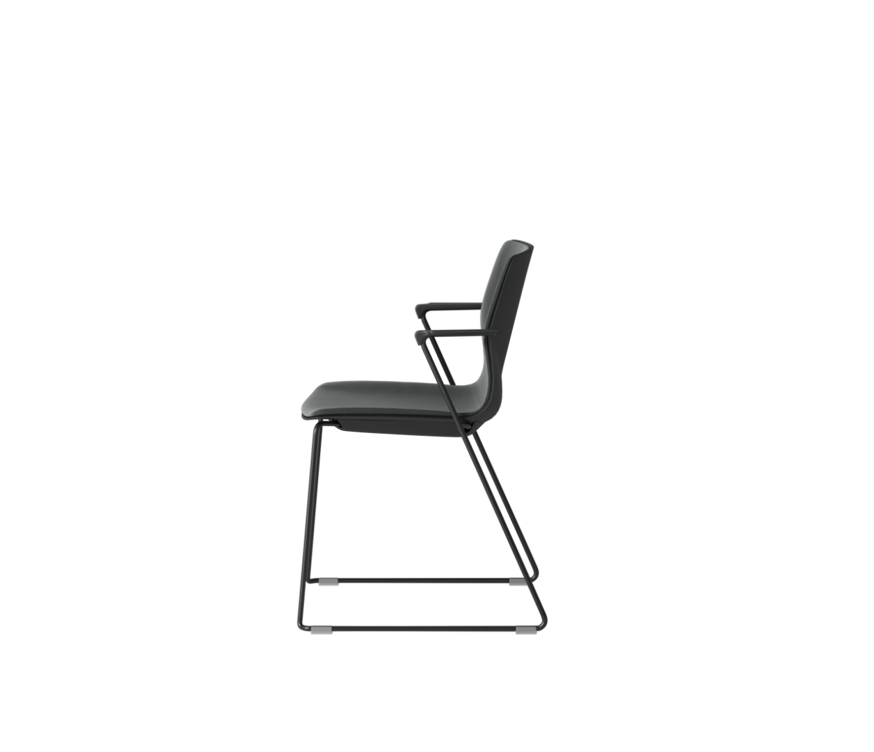 OCEE&FOUR – Chairs – FourSure 88 – Plastic shell - Inner Upholstery - Armrest - Skid frame - Packshot Image 2 Large
